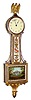 C.1919, Waltham Clock Co., Mini Willard Banjo, model 1553, mahogany with gilt rope trimmings and Boston State House glasses.