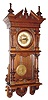 C.1900, German, Gustav Becker, 8-day time and strike wall clock, double door style with brass trim.