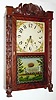C.1832, Eli Terry and Son, Plymouth, Conn, short drop mahogany carved case, 2-wt, wooden works.