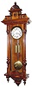 C.1890, Austrian, 2-Wt Vienna Regulator, in a large walnut case with original top and finials.