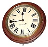 C.1905, Seth Thomas Clock Co., Thomaston, CHATHAM, 8-day round oak timepiece with 12 inch painted dial.