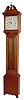 C.1966, Elmer O. Stennes, E. Weymouth, Mass, Wessagusset, Westminster chime, pine cased grandmother clock, one owner.