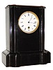 C.1900 French, Year Duration, black marble mantel timepiece, in need of restoration.