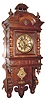 C.1870, Gustav Becker, 8-day time/strike Free swinger wall clock, Serial No. 101771.
