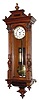 C.1890, Austria, Gebruder Resch Clock Factory "Remember" 8-day, Mini 1-weight wall timepiece, small, 4.3" dial.