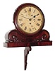 C.1870, English, Single Fusee Timepiece, in a mahogany case with integral carved bracket.