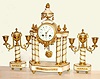 C.1890, French, Pepauvre, Portico Clock in the style of a century earlier, 8-day time and bell strike.