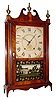 C.1822, Seth Thomas, Pillar and Scroll, 30 hour wood works, with early label that does NOT credit Eli Terry with his patents; after 1824 or so Thomas changed his labels, and the suit was finally settled in 1827.
