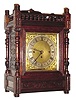 C.1910, German, Winterhalder and Hofmeier, 3-Fusee, 8-Bell, quarter chiming bracket clock in old oak.