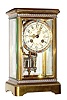 C.1895, French, S. Marti, Crystal Regulator / Cloisonne trim, 8-day time and gong strike in a smooth Corniche case.