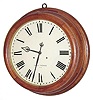 C.1900. Seth Thomas, GALLERY, 18-INCH, in oak, with 15 Day double spring time only movement with Graham escapement.