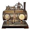 C.1885, French, Industrial Steam Boiler clock, 8-day, timepiece, as-found.