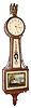 C.1928, Waltham Clock Co, Waltham, Mass, Willard Model No. 1544, weight driven timepiece, 8-day in a rope front walnut case.