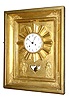 C.1825, Austrian, Rahmenuhr, or Picture Frame clock, 30-hour, time and strike, with original gilt frame and bright yellow gold leafed dial surround.