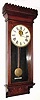 C.1901, Wm. L. Gilbert, Regulator No. 14, in oak, single weight wall timepiece.