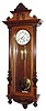 C.1890, Austrian, 2-Weight Vienna Regulator, walnut cased wall clock.