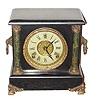 C.1910, E. Ingraham and Co. for Sears, 8-day time/strike black mantel clock.