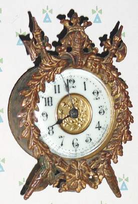 C.1904, Ansonia Clock Co., NY, "Laurel" , 30-hour novelty timepiece. — Antique Clocks Price Guide