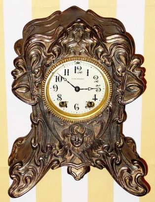 C.1905, Seth Thomas Clock Co., Thomaston, Conn., "Fantasy" , 8-day time/strike mantel clock. — Antique Clocks Price Guide