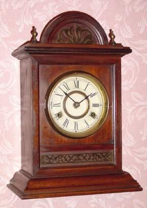 C.1889, New Haven Clock Co., "Bedouin" , 8-day time and gong strike cabinet series mantel clock. — Antique Clocks Price Guide