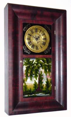C.1840, Chauncey Jerome, Bristol, Conn., 30-hour time and strike OG shelf clock. — Antique Clocks Price Guide