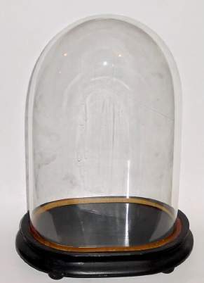 C.1890, French, Glass Dome and Original base, small oval. — Antique Clocks Price Guide