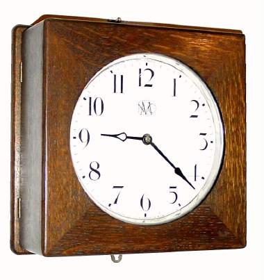 C.1904 National Magnetic Clock Corp., Buffalo, New York, Battery wall timepiece. This firm under license from the Tiffany Electric Mfg. Corp. produced battery timepieces. — Antique Clocks Price Guide