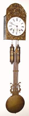 C.1998, Dutch, Repro of Morbier 2-wt, repeating wall clock, 8-day with extra pend. — Antique Clocks Price Guide