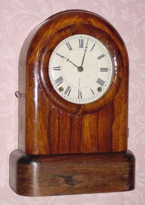 C.1870, Seth Thomas TUDOR No. 1, 8-day time and strike, rosewood shelf clock. — Antique Clocks Price Guide