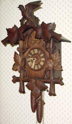 C.1920, German, 30-hour time/strike cuckoo clock. — Antique Clocks Price Guide