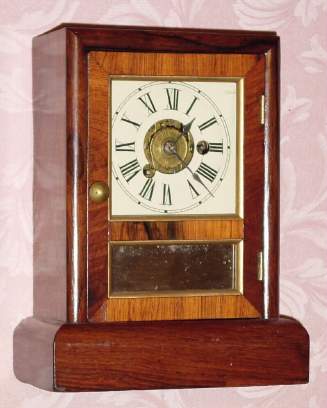 C.1865, Seth Thomas Clock Co., Plymouth Hollow, "Cottage "E", 30-hour time/alarm cottage timepiece. — Antique Clocks Price Guide