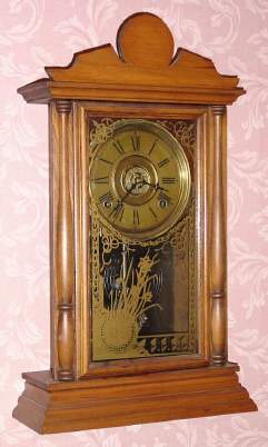 C.1910, Sessions Clock Co., Forestville, Conn, "EIFFIEL" , poplar cased mantel clock, 8-day time and gong strike plus alarm. — Antique Clocks Price Guide