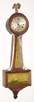 C.1929, Seth Thomas Clock Co., "Ramsgate", 8-day banjo timepiece. — Antique Clocks Price Guide
