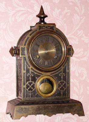 C.1869 American Clock Co., "No. 5 Tucker Bronze", 8-day time/strike mantel clock. — Antique Clocks Price Guide