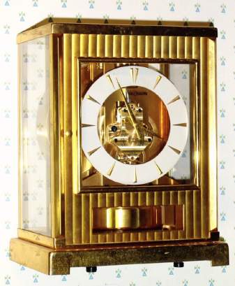 C.1960, Swiss, LeCoultre, ATMOS, perpetual running clock, wound automatically by changes in temperature and pressure, serial No. 69374. — Antique Clocks Price Guide