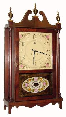 C.1955, Chelsea Clock Co., Boston, TERRY model pillar and scroll shelf clock SHIP'S STRIKE, 3/4 size . — Antique Clocks Price Guide