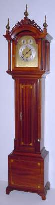 C.1965, Massachusetts, Mini Roxbury tall case with German, Junghans, Westminster chime movement (from a bracket clock). — Antique Clocks Price Guide