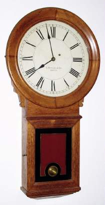 C.1910, E. Howard and Co., Boston, "Regulator No. 70-14", in original golden oak, single iron weight, 8-day. — Antique Clocks Price Guide
