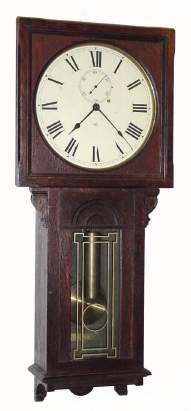 C.1907, Seth Thomas Clock Co., Thomaston, Conn., "Regulator No. 25", 8-day wall timepiece, weight driven. — Antique Clocks Price Guide