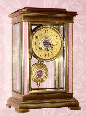 C.1910, French, Japy Freres, 8-day time and strike crystal regulator mantel clock. — Antique Clocks Price Guide