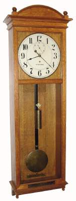 C.1921, Seth Thomas Clock Co., Thomaston, Ct, "Regulator No. 20" in oak, 8-day weight driven wall timepiece, with presentation plaque dated 1921, to Rev Augustine O'Neil. — Antique Clocks Price Guide