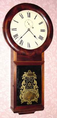 C.1874, Seth Thomas Clock Co., Thomaston, Conn., "Regulator No. 1" , 8-day wall timepiece. — Antique Clocks Price Guide