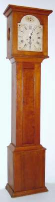 C.1820, Silas Hoadley, 8-Day, Pull wind, 2-weight tall case clock as-found. — Antique Clocks Price Guide