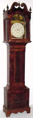 C.1825, Western Pennsylvania Tall Case, with an 8-day painted dial, English movement, signed G. Savage, Huddersfield. — Antique Clocks Price Guide