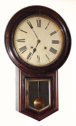 C.1880, Welch, Spring and Co., Forestville, Conn, "ROUND HEAD", 8-day time and strike in rosewood. — Antique Clocks Price Guide