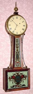 Mixed lot: C.1820, Movement associated with the work of David Williams, in a later Massachusetts case with beautifully executed modern tablets. — Antique Clocks Price Guide