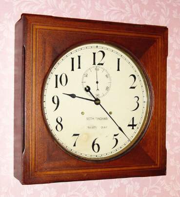 C.1921, Seth Thomas Clock Co., Thomaston, Conn., "Office No. 11", 30-day wall timepiece. — Antique Clocks Price Guide