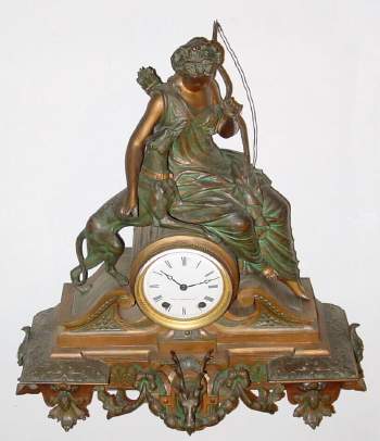 C.1874, Seth Thomas and Sons, "No. 8023", 14-day time/strike Figural mantel clock — Antique Clocks Price Guide