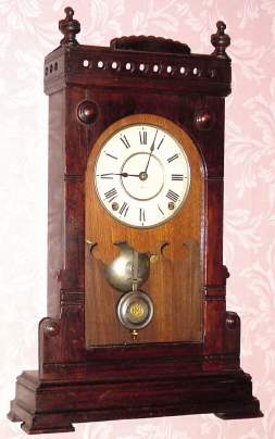 C.1884, Seth Thomas Clock Co., Thomaston, Conn, "BOSTON, V.P." , walnut cased parlor clock from the City series, 8-day time and bell strike. — Antique Clocks Price Guide