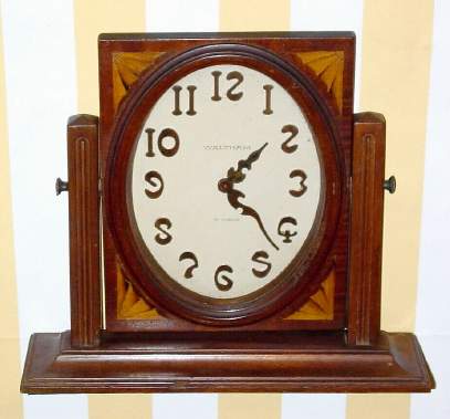 C.1928, Waltham Watch Co., Waltham, Mass., 8-day mantel or table timepiece in the Art Noveau style. . — Antique Clocks Price Guide